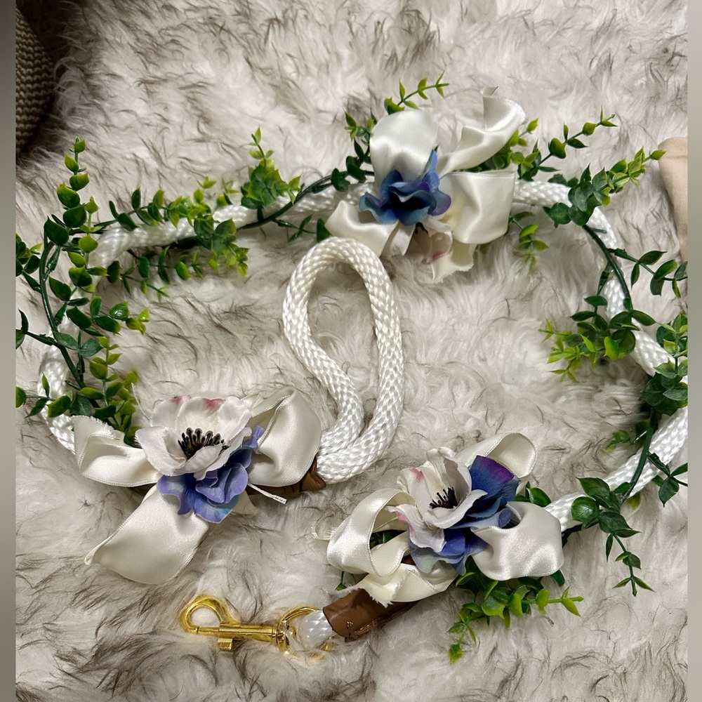 Custom dog leash with free Dog of Honor bandana